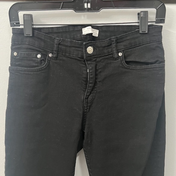 ZARA WOMAN STRAIGHT LEG SKINNY JEANS, SIZE US 8, BLACK - Picture 4 of 9